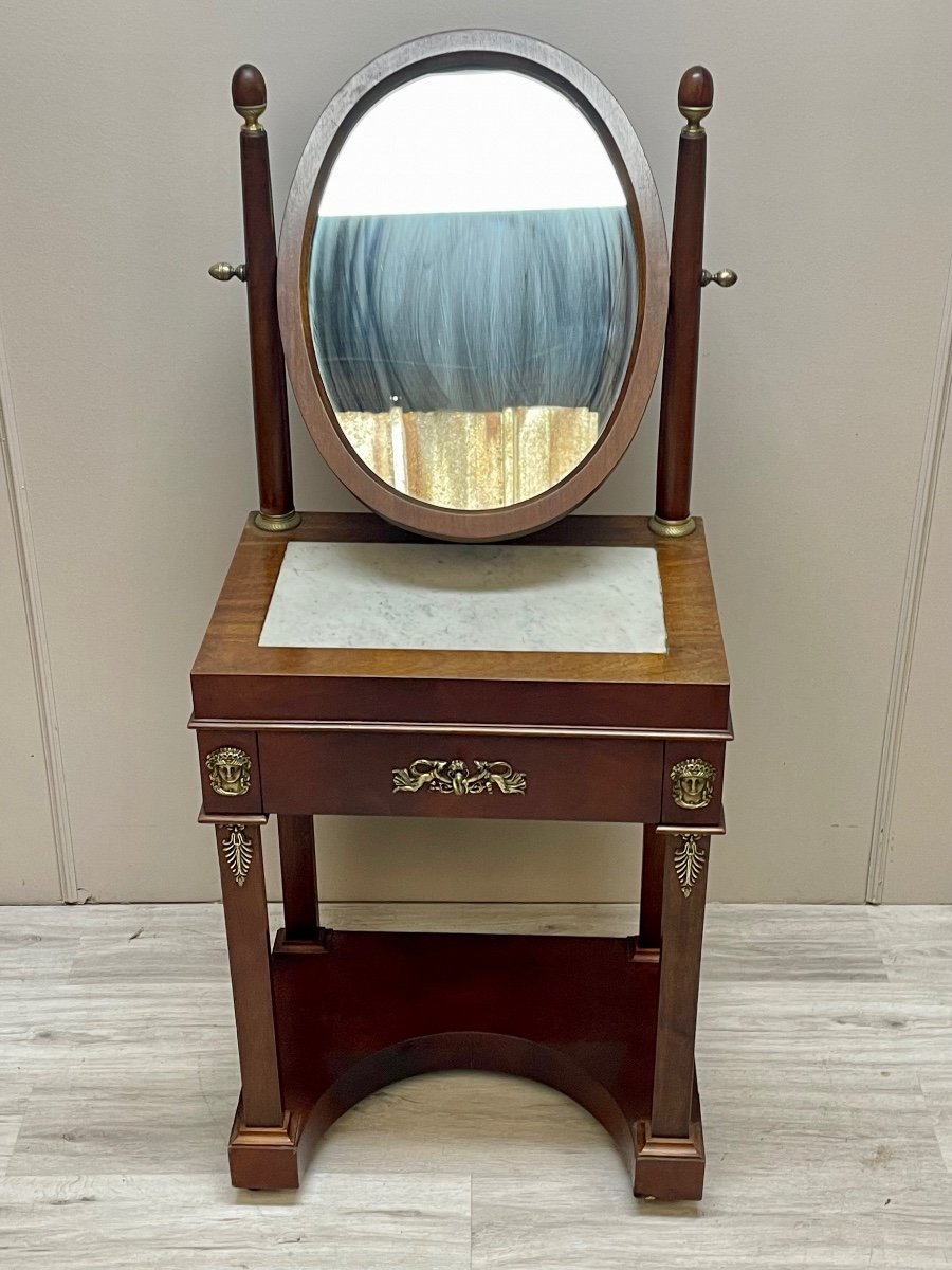 Beautiful Mahogany Dressing Table From The Empire Period-photo-3