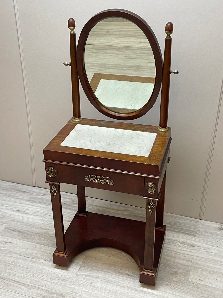 Beautiful Mahogany Dressing Table From The Empire Period-photo-4