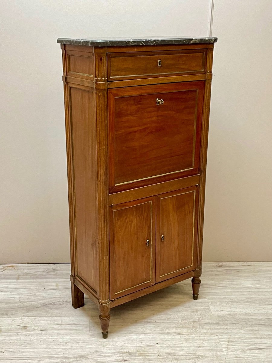 Small Louis XVI Mahogany Secretary From The Napoleon III Period -photo-2