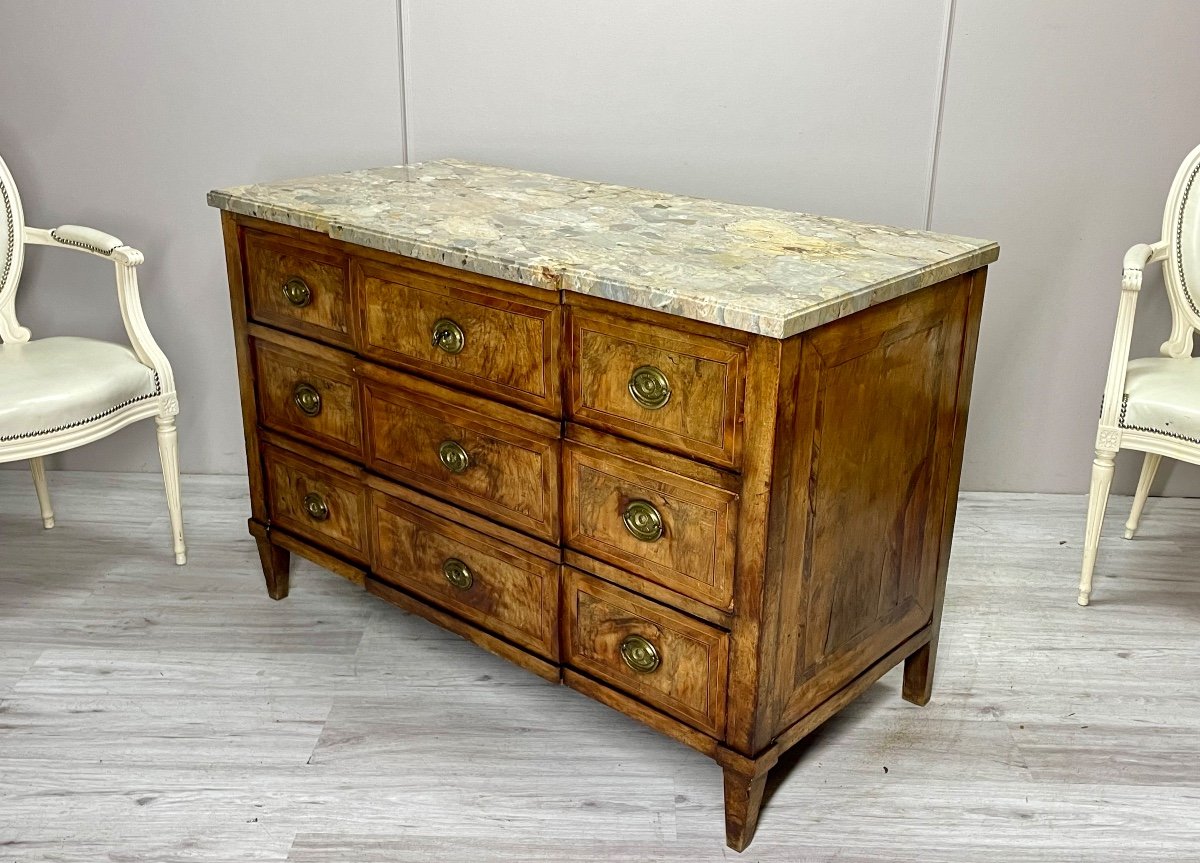 Louis XVI Period Marquetry Chest Of Drawers -photo-4