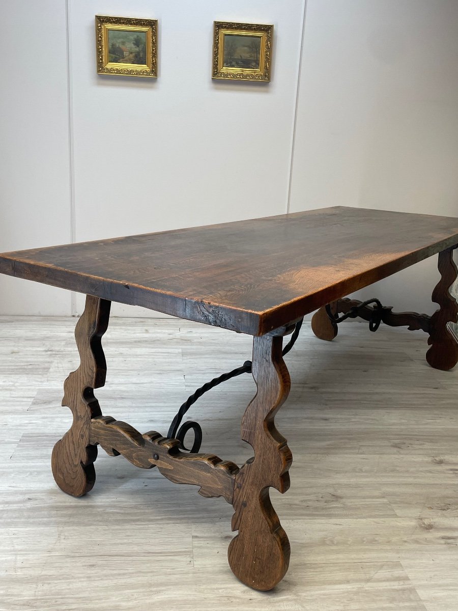 Large Spanish Renaissance Oak Table -photo-3