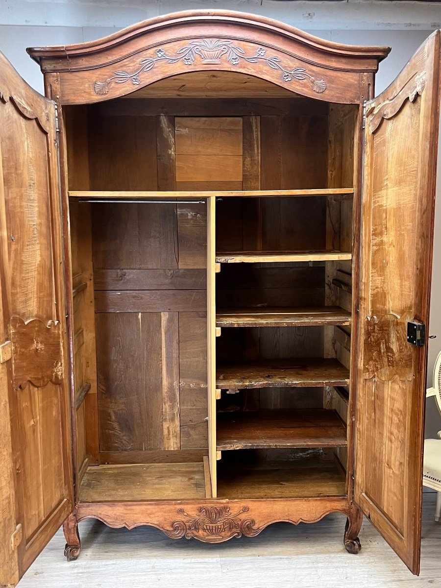 Large Provençal Cherry Wood Cabinet From The Louis XV Period -photo-2