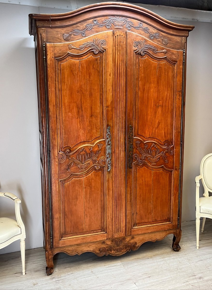 Large Provençal Cherry Wood Cabinet From The Louis XV Period 