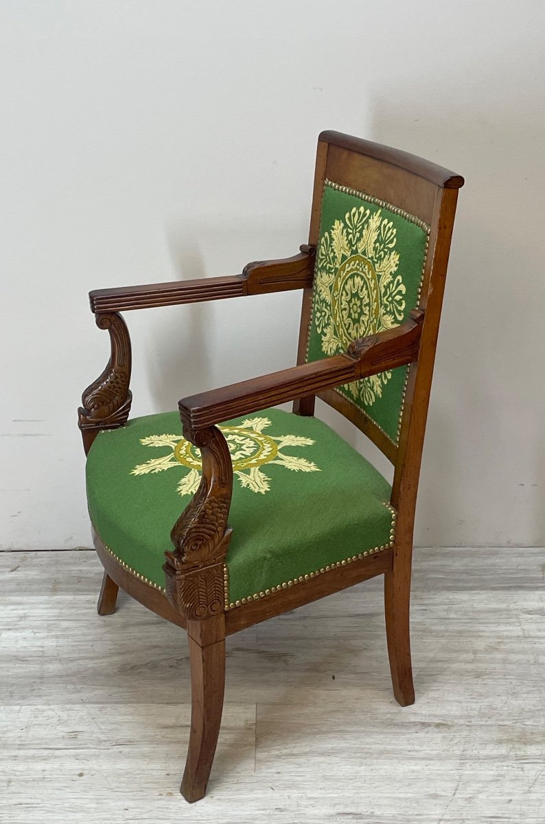 Mahogany Armchair From The Empire Period-photo-3