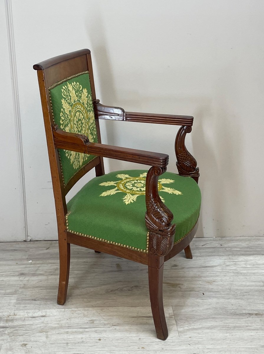 Mahogany Armchair From The Empire Period-photo-1