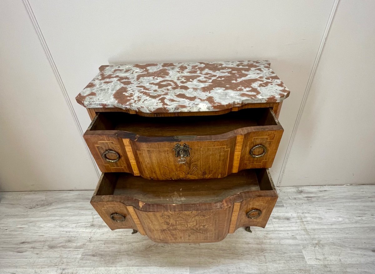 Transitional Style Chest Of Drawers In Marquetry -photo-3