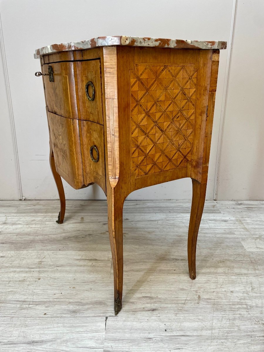 Transitional Style Chest Of Drawers In Marquetry -photo-3