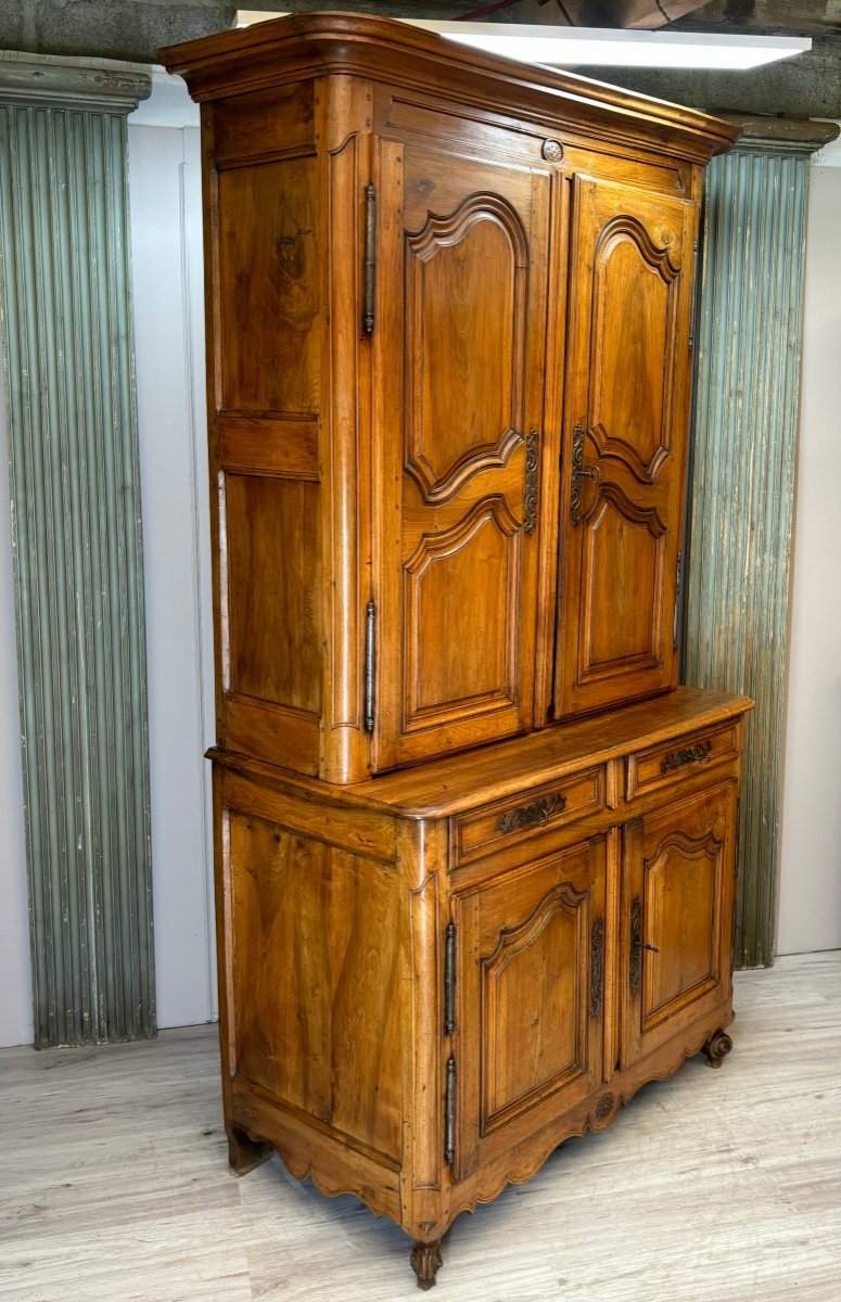 Two-body Buffet In Walnut From The Louis XV Period -photo-2