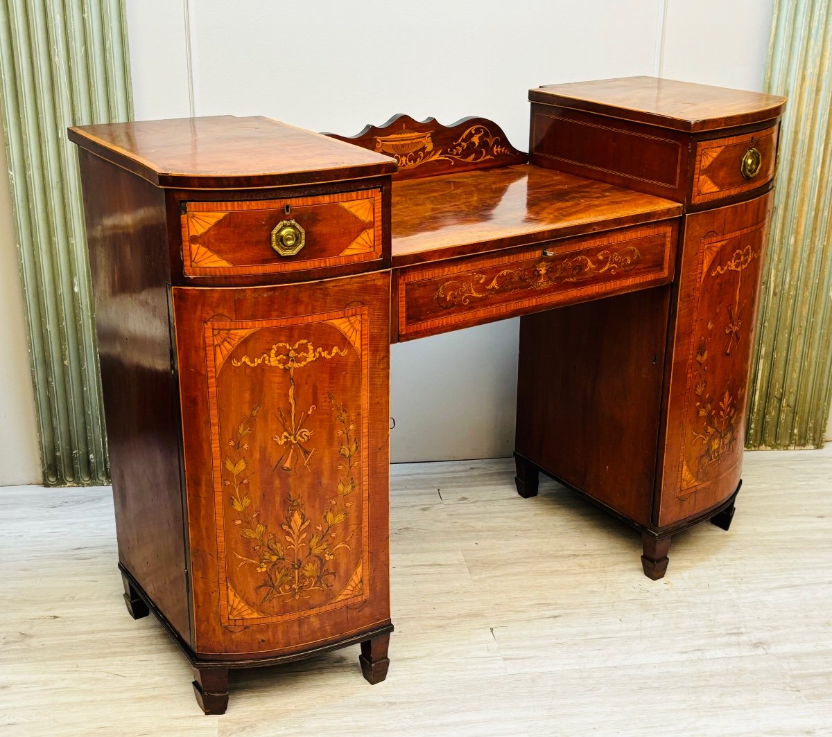 Mahogany And Marquetry Buffet From The 19th Century-photo-1
