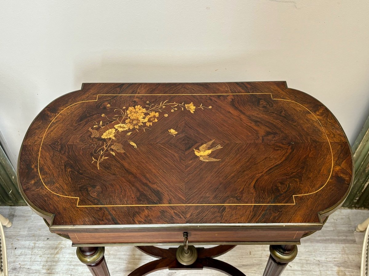 Napoleon III Period Rosewood Dressing Table-photo-3