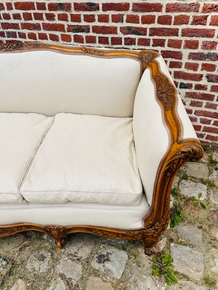 importante banquette lit de repos  de style louis XV -photo-2