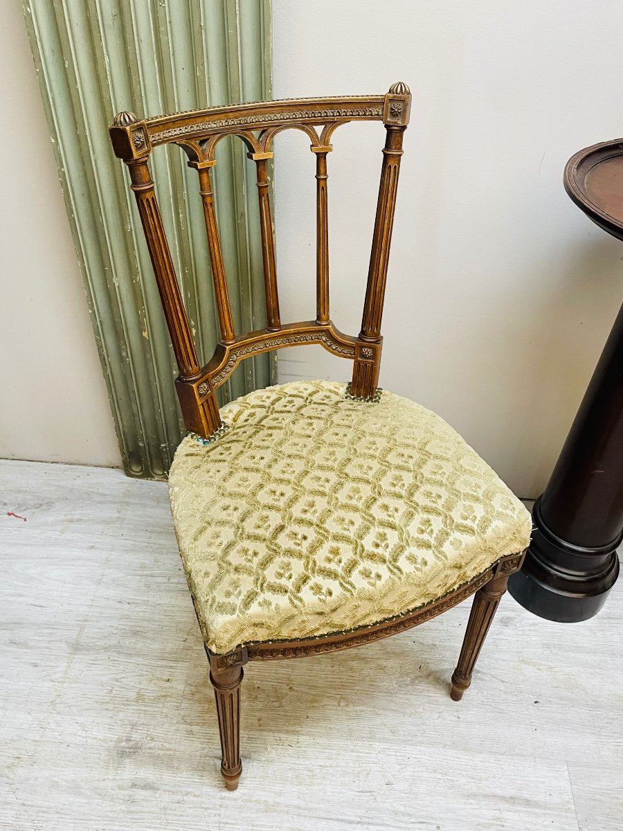 Pair Of Walnut Chairs From The Napoleon III Period -photo-2