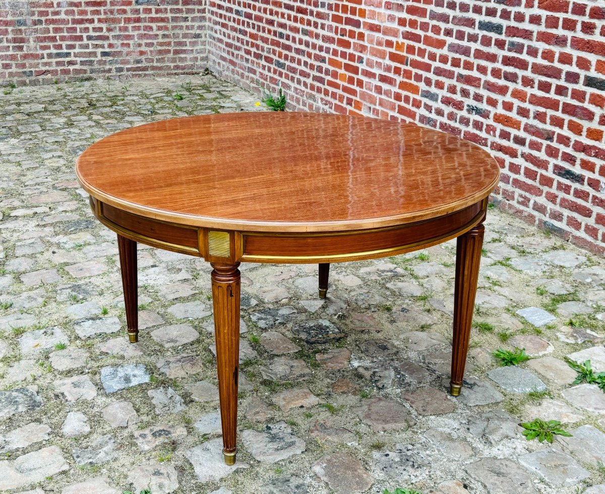 Maison Gouffe Louis XVI Mahogany Dining Room Table -photo-7