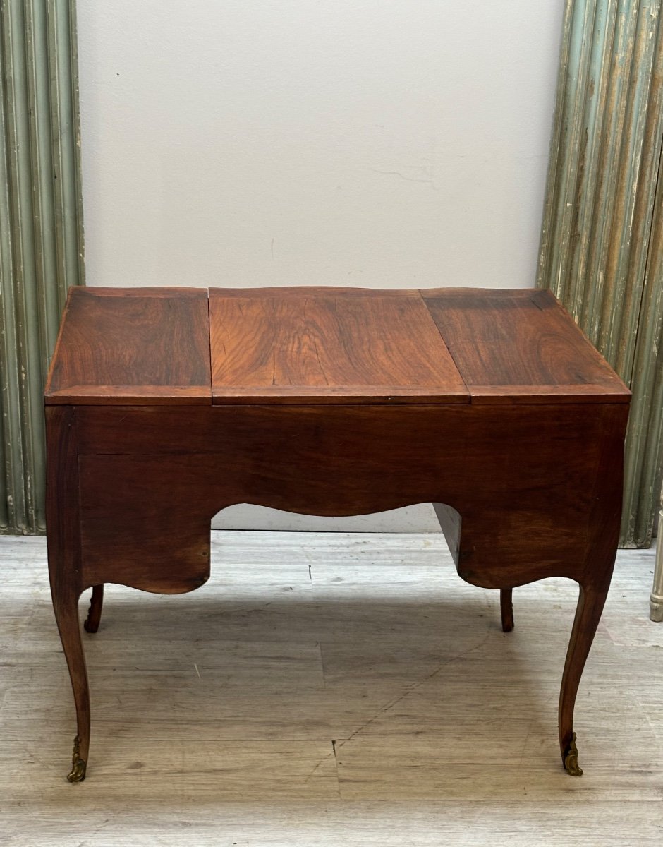 Powder Dressing Table In Solid Mahogany From Louis XV Period -photo-5