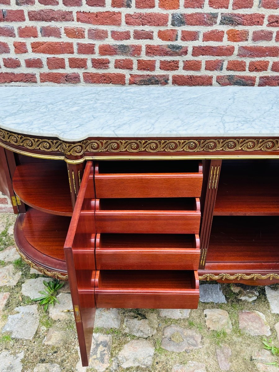 Large Louis XVI Style Mahogany Sideboard-photo-2