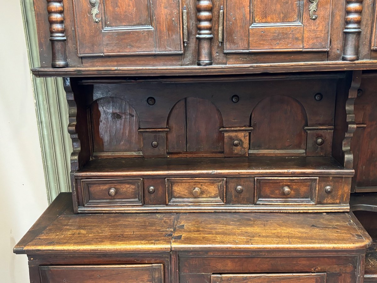 Large And Rare Walnut Buffet From The 17th Century -photo-4