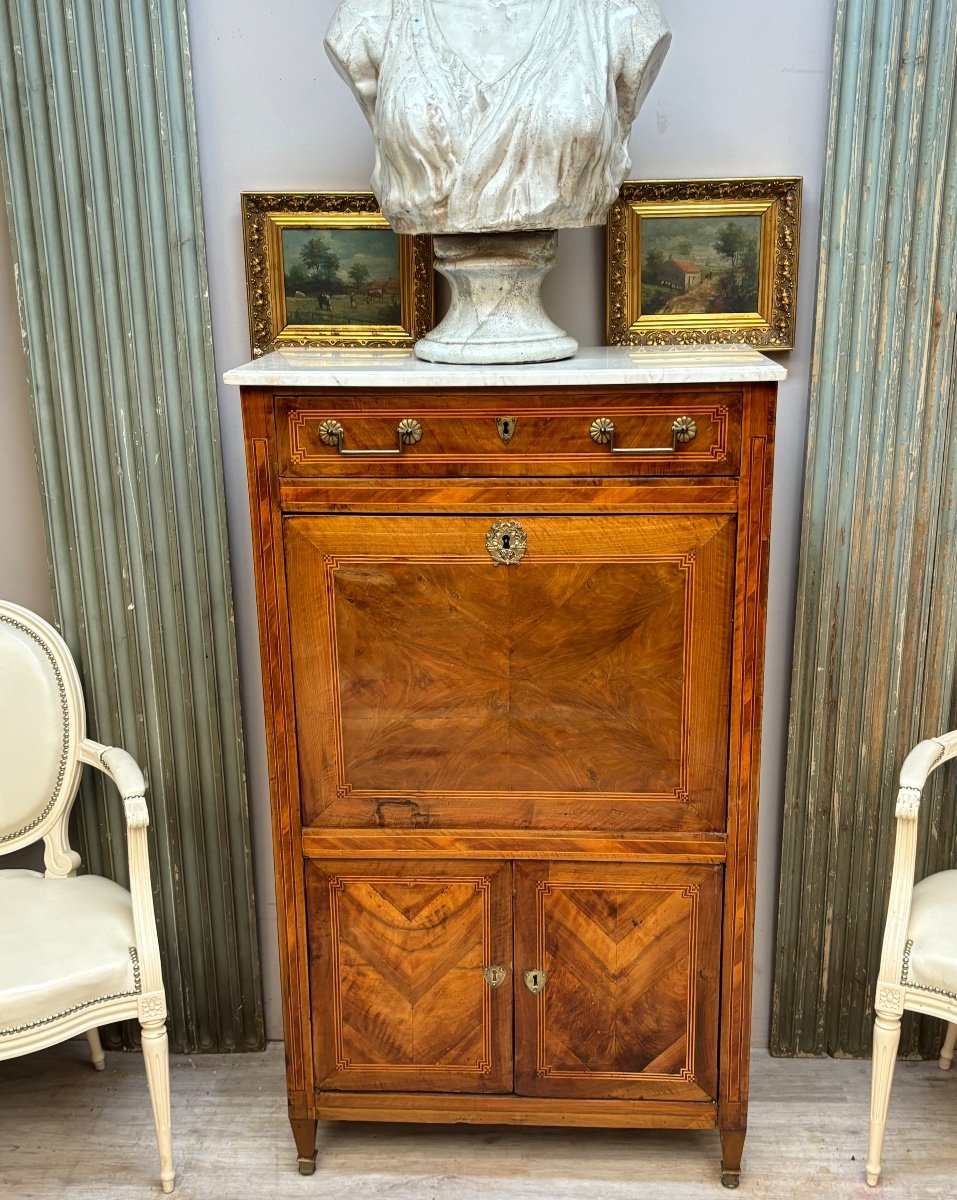 Louis XVI Marquetry Secretary-photo-3