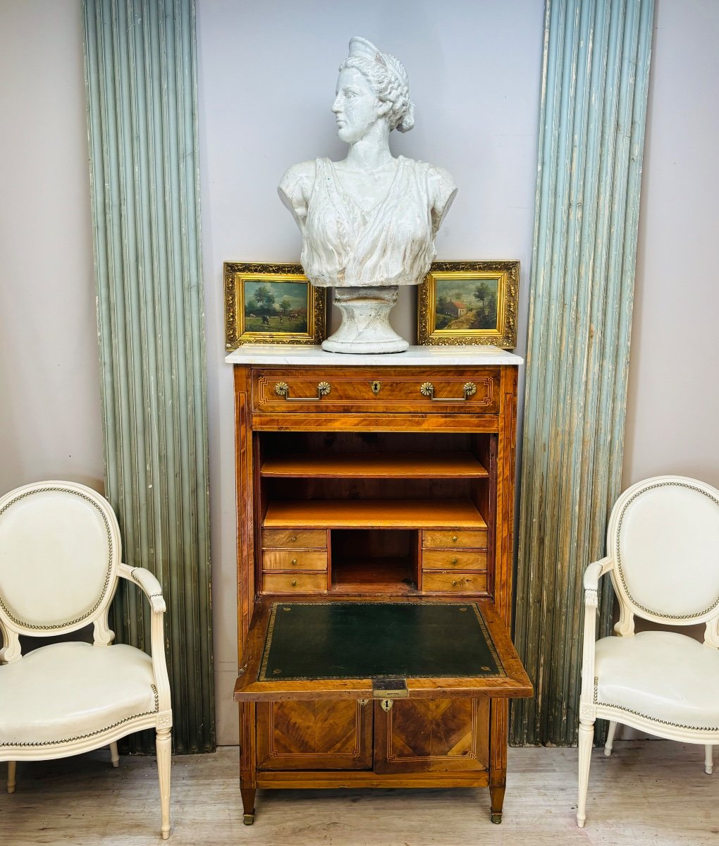 Louis XVI Marquetry Secretary