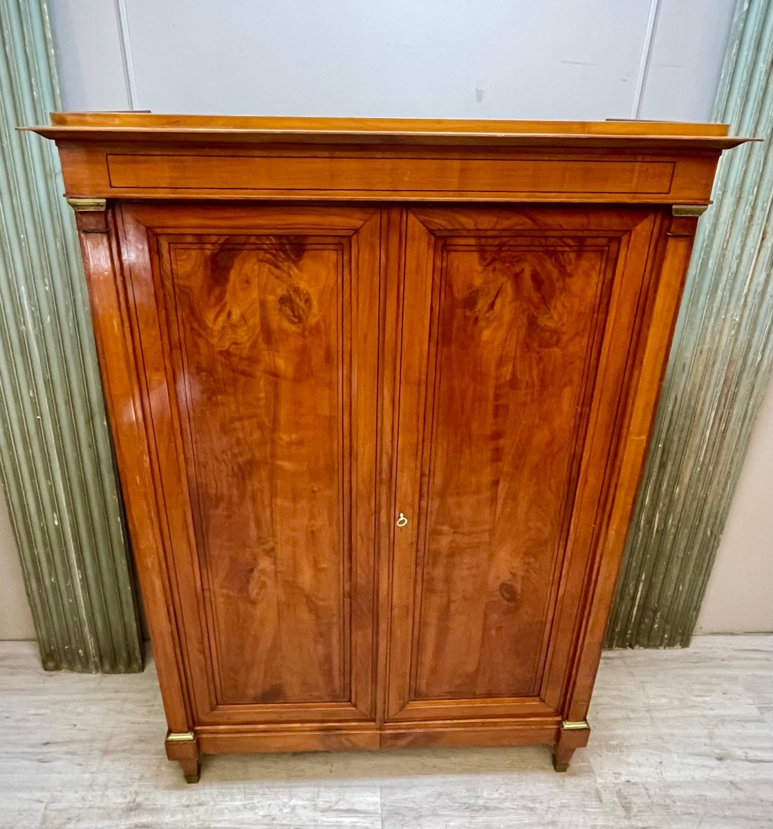 Small Directoire Period Wardrobe In Cherry Wood -photo-1