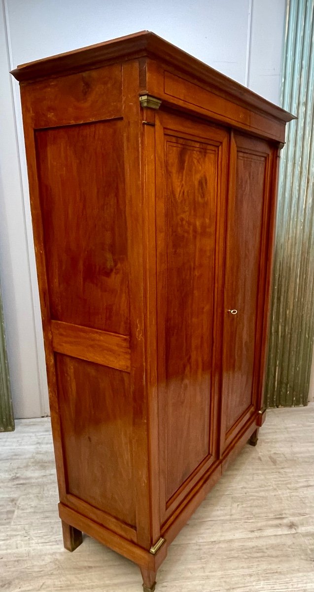 Small Directoire Period Wardrobe In Cherry Wood -photo-2