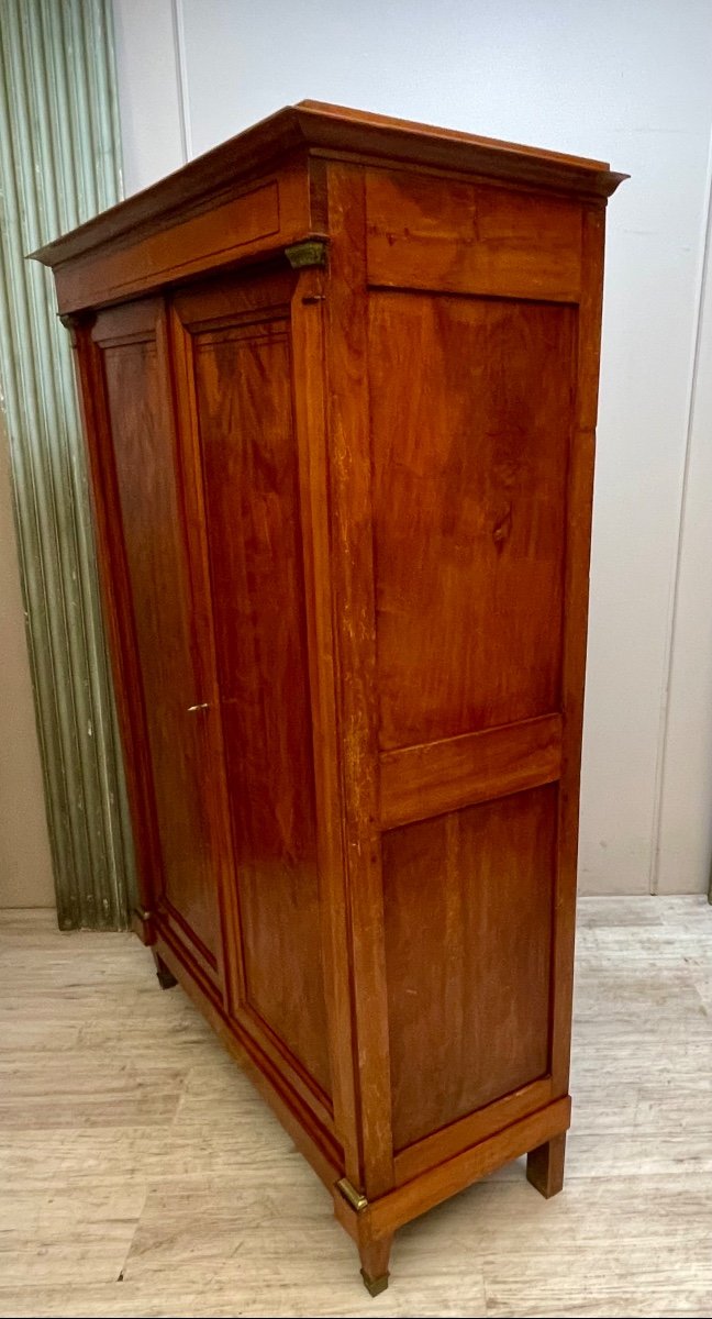 Small Directoire Period Wardrobe In Cherry Wood -photo-3