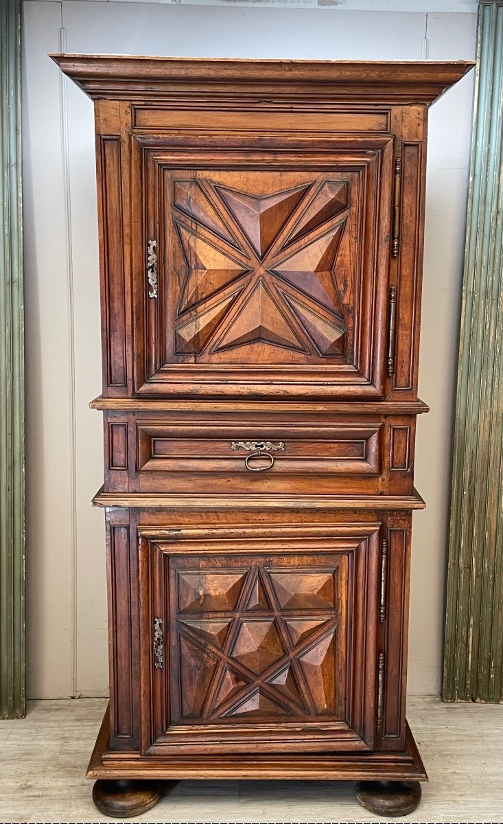 Louis XIII Walnut Cabinet 18th Century -photo-2