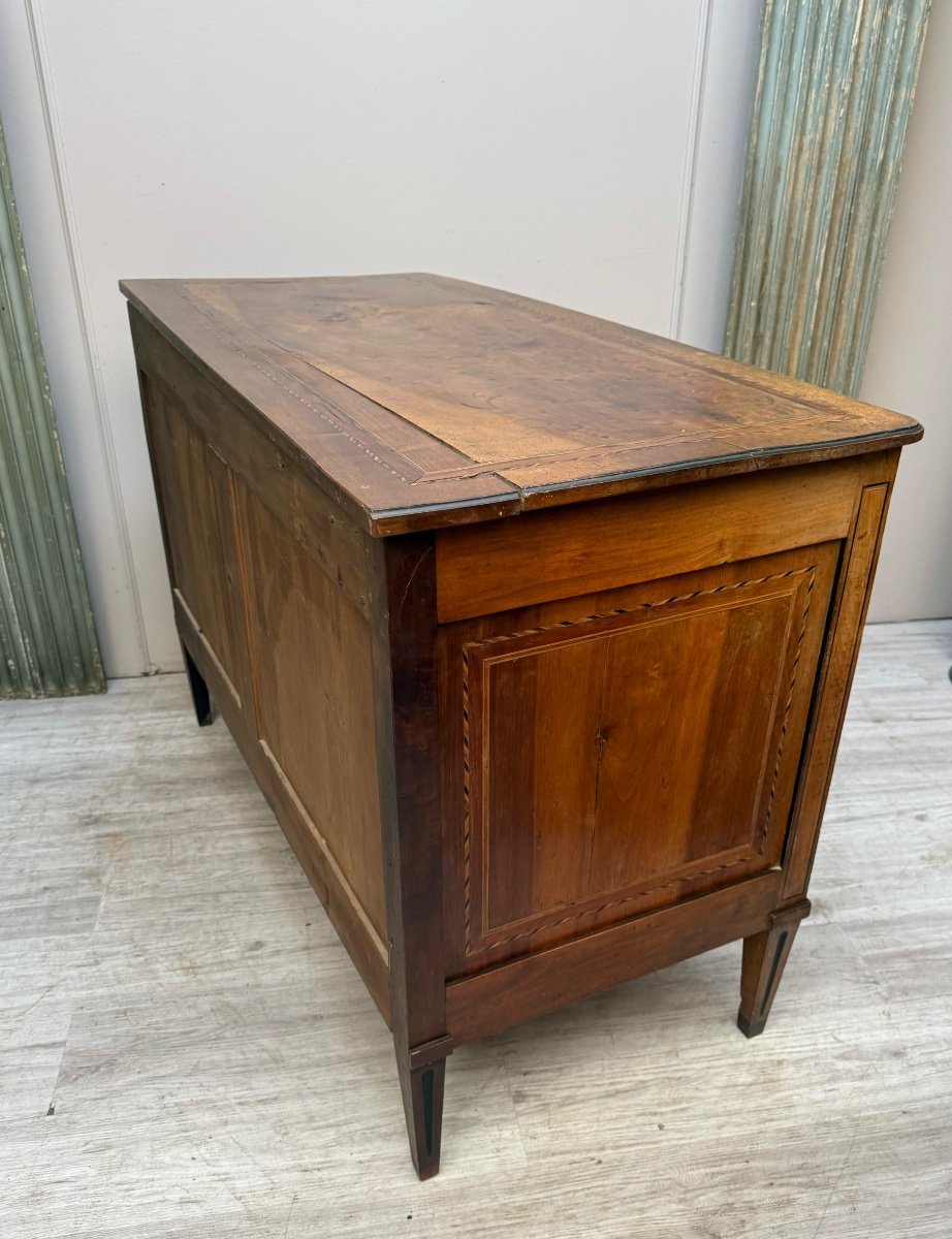 Louis XVI Marquetry Chest Of Drawers -photo-3