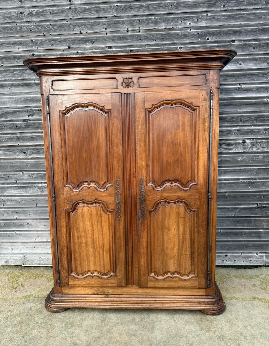 18th Century Burgundy Walnut Cabinet 