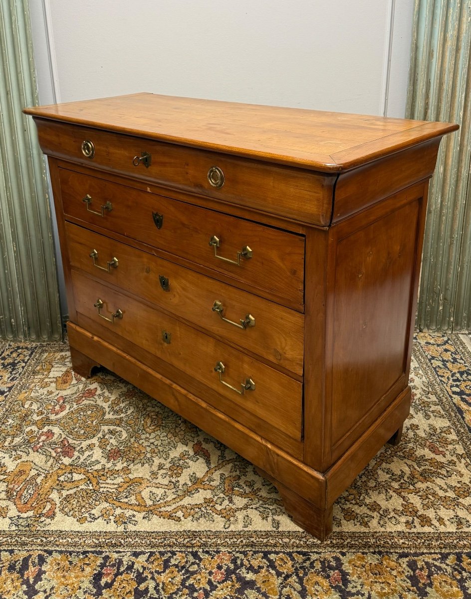 Commode Louis Philippe En Merisier 19 ème Siècle -photo-1