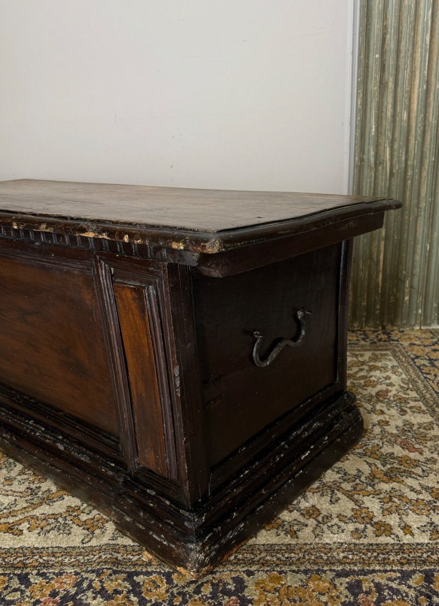 Cassonne Chest In Walnut, Northern Italy, 17th Century -photo-2