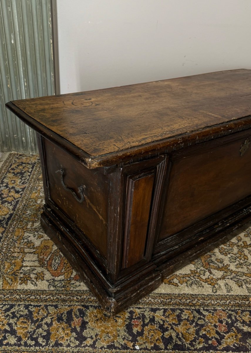 Cassonne Chest In Walnut, Northern Italy, 17th Century -photo-3