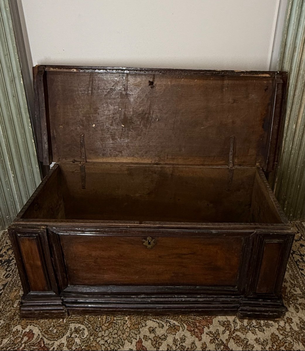 Cassonne Chest In Walnut, Northern Italy, 17th Century -photo-5