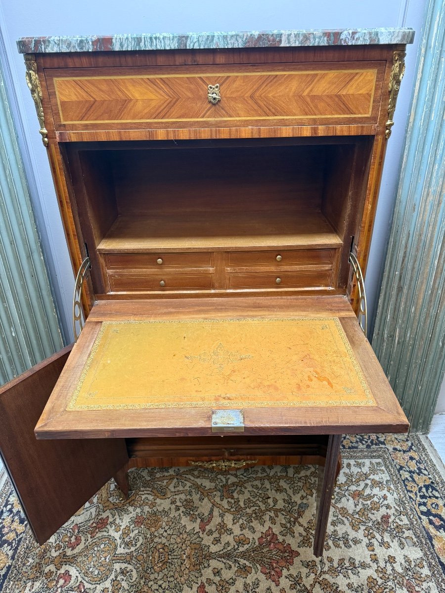 Louis XVI Style Marquetry Secretary -photo-4