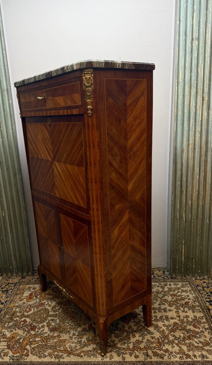 Louis XVI Style Marquetry Secretary -photo-3