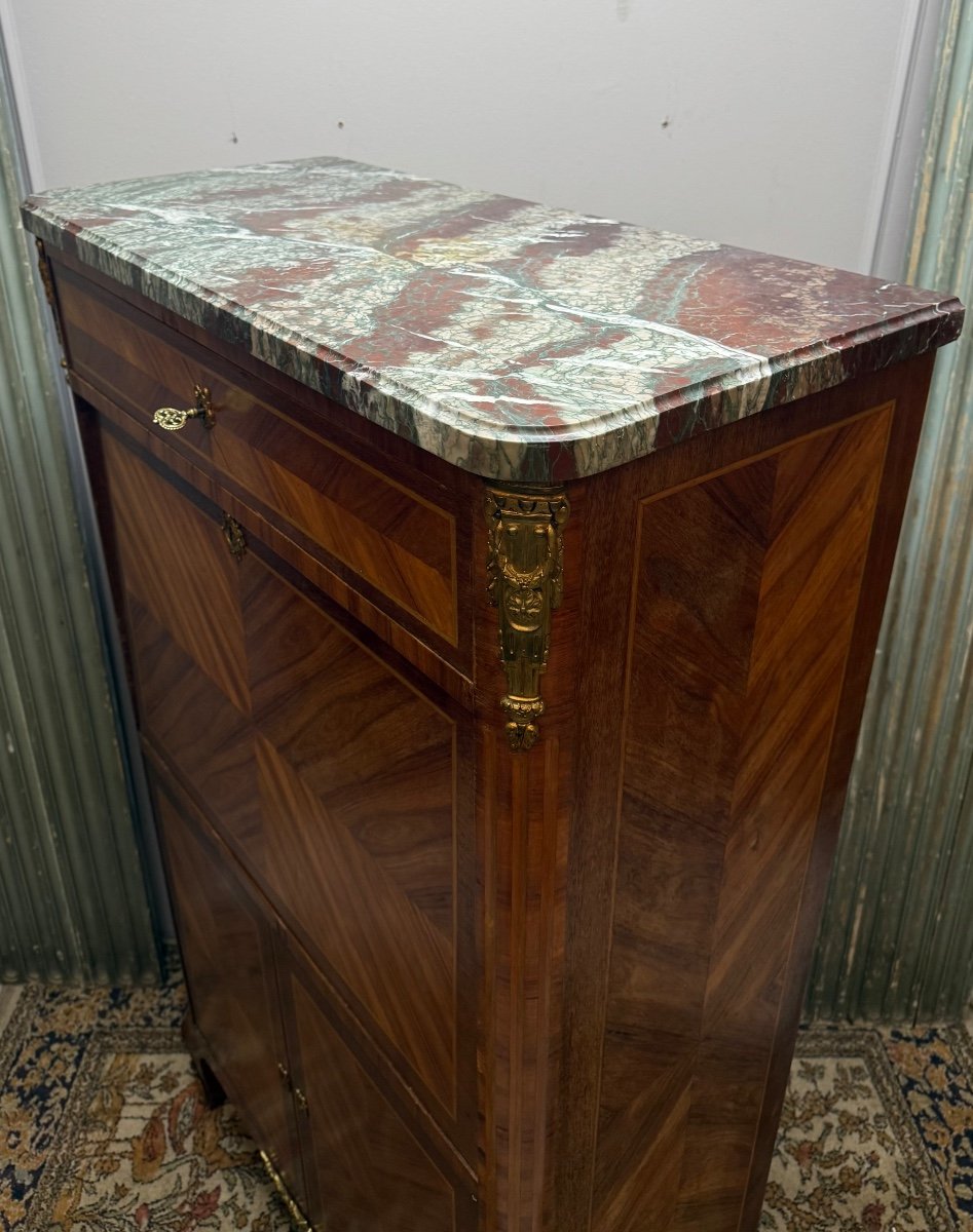 Louis XVI Style Marquetry Secretary -photo-4