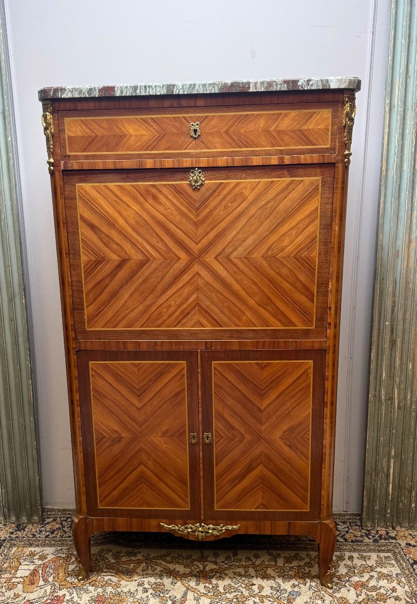 Louis XVI Style Marquetry Secretary 