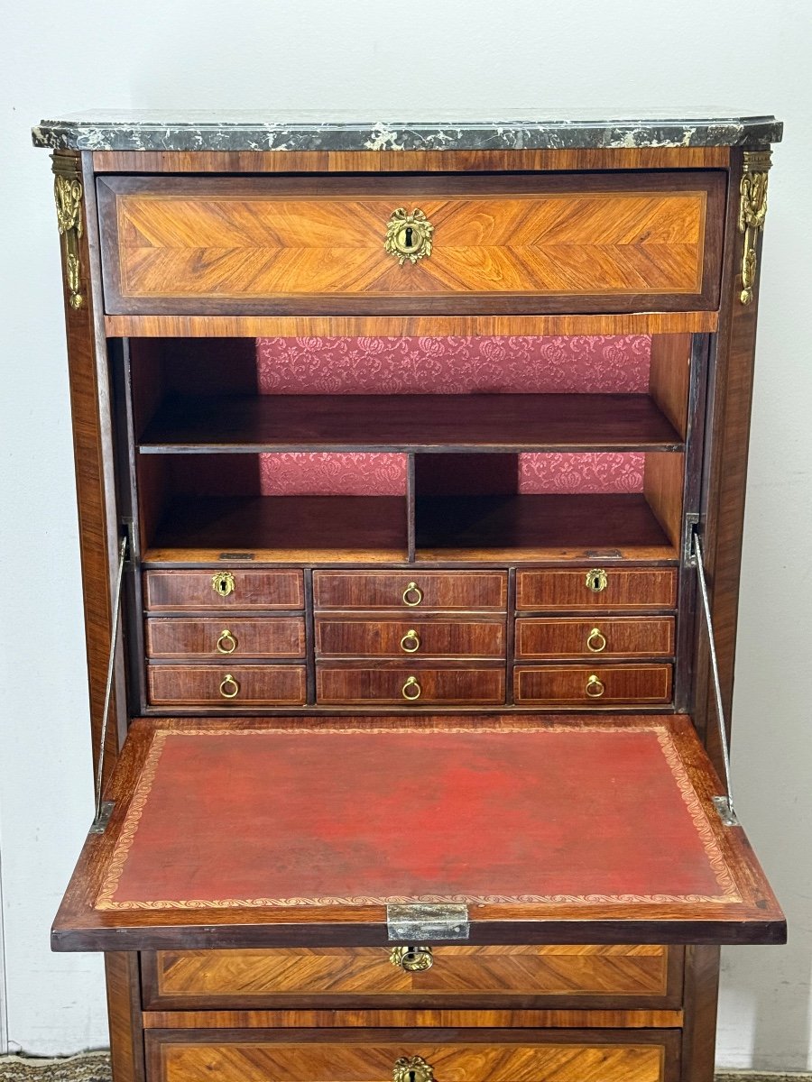 Louis XVI Period Marquetry Secretary -photo-3