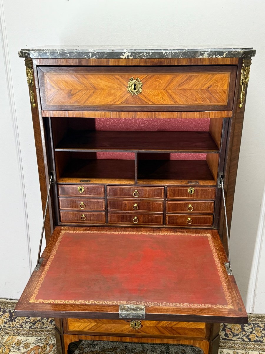 Louis XVI Period Marquetry Secretary -photo-1