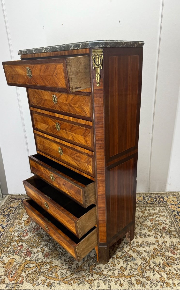 Louis XVI Period Marquetry Secretary -photo-2