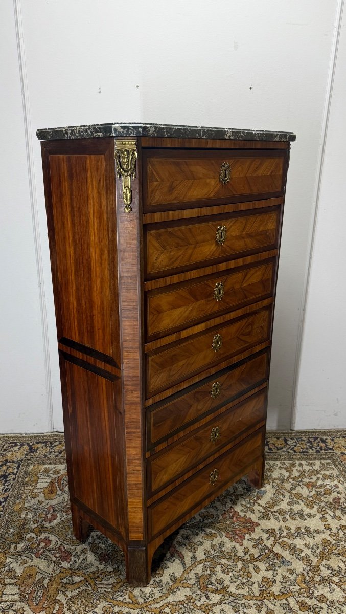 Louis XVI Period Marquetry Secretary -photo-4