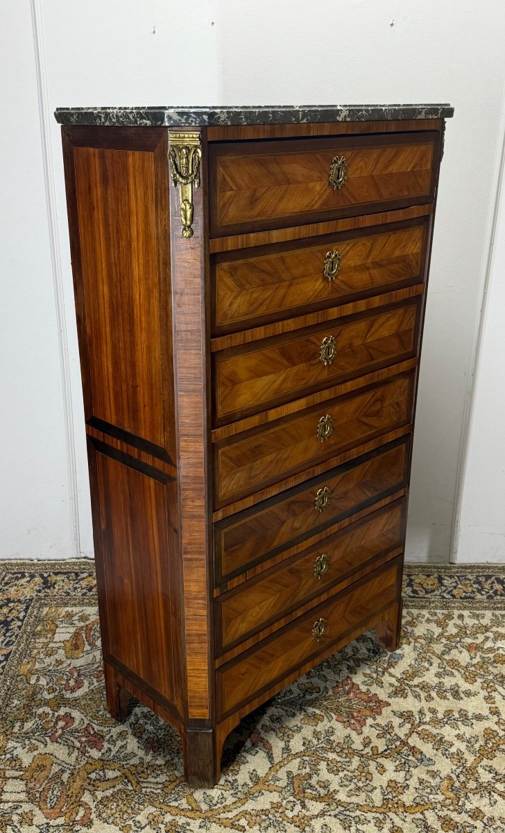 Louis XVI Period Marquetry Secretary -photo-5