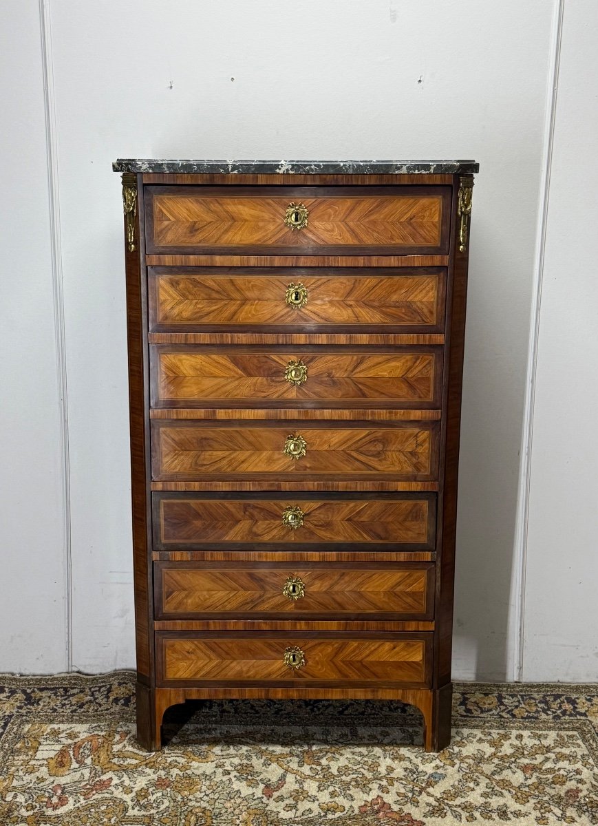 Louis XVI Period Marquetry Secretary 