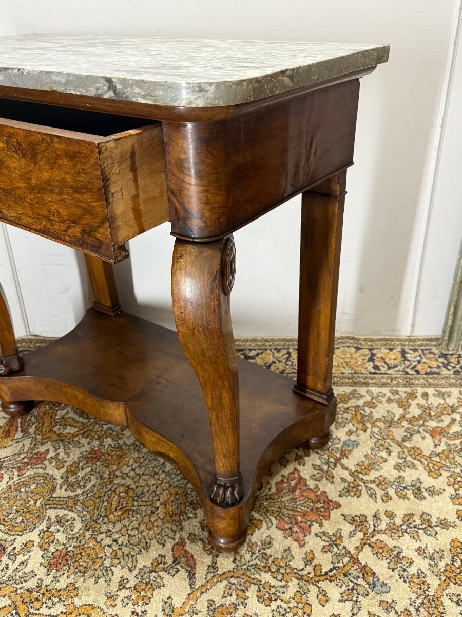 Louis Philippe Period Console In Walnut 19th Century -photo-4