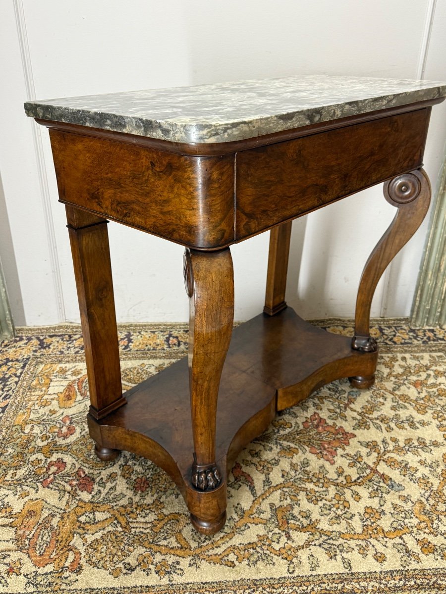 Louis Philippe Period Console In Walnut 19th Century -photo-5