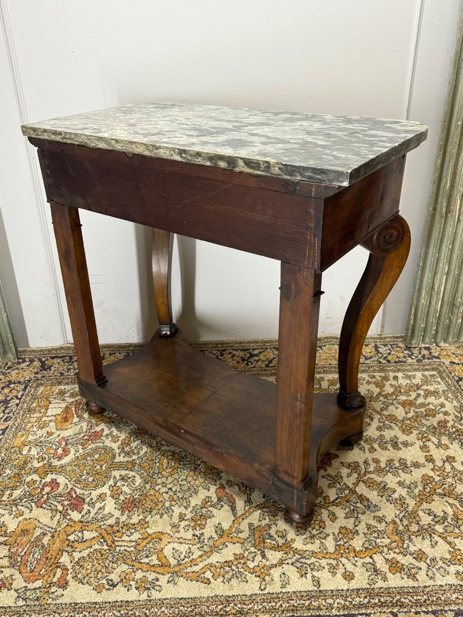 Louis Philippe Period Console In Walnut 19th Century -photo-6