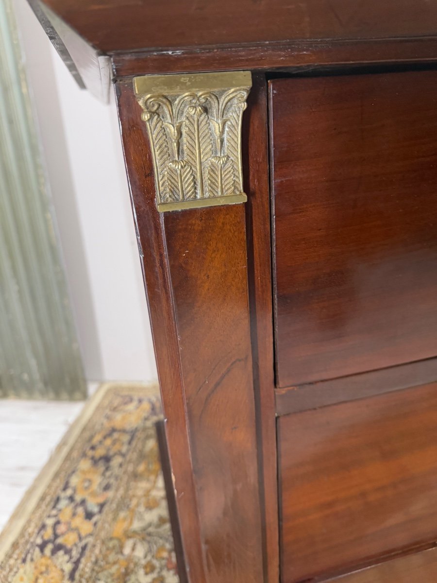 Empire Period Chest Of Drawers In Mahogany, 19th Century -photo-3