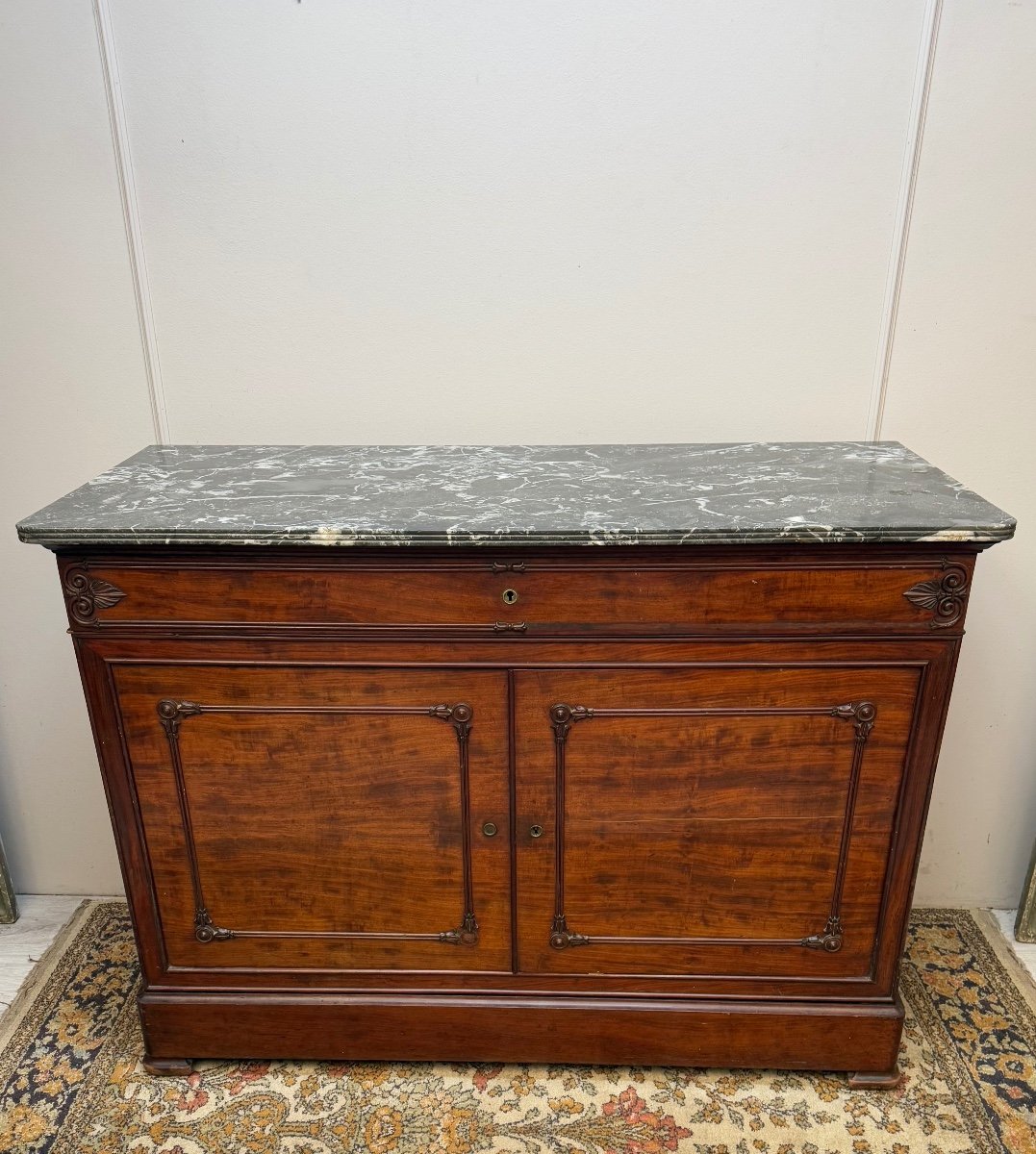 Mahogany Buffet Chest Of Drawers Stamped Lemarchand -photo-2