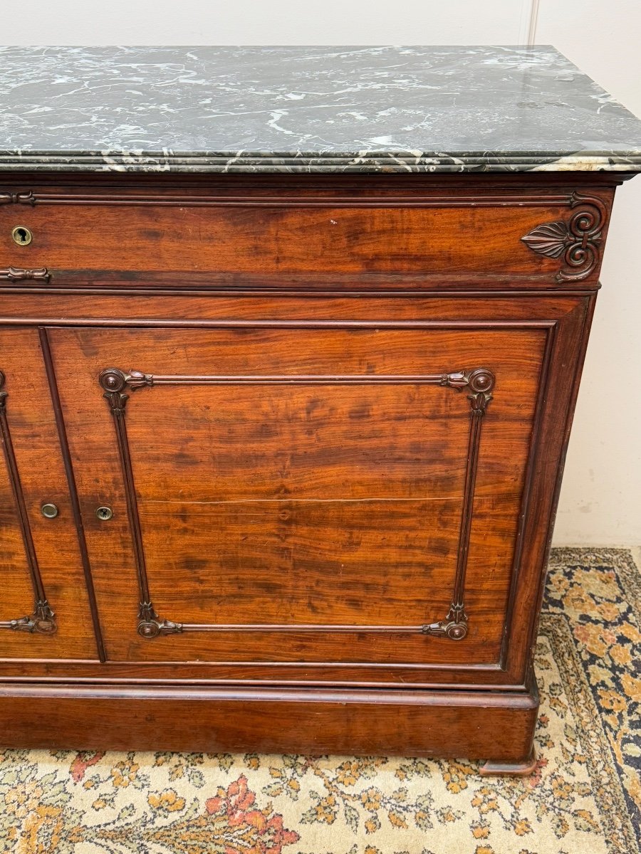 Mahogany Buffet Chest Of Drawers Stamped Lemarchand -photo-4