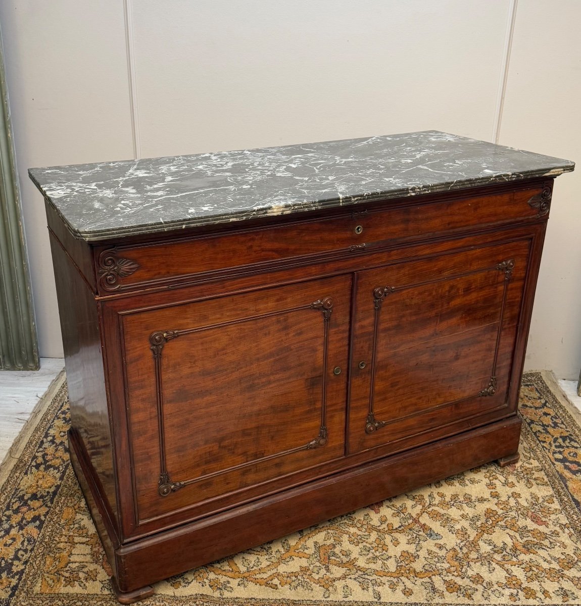 Mahogany Buffet Chest Of Drawers Stamped Lemarchand -photo-5