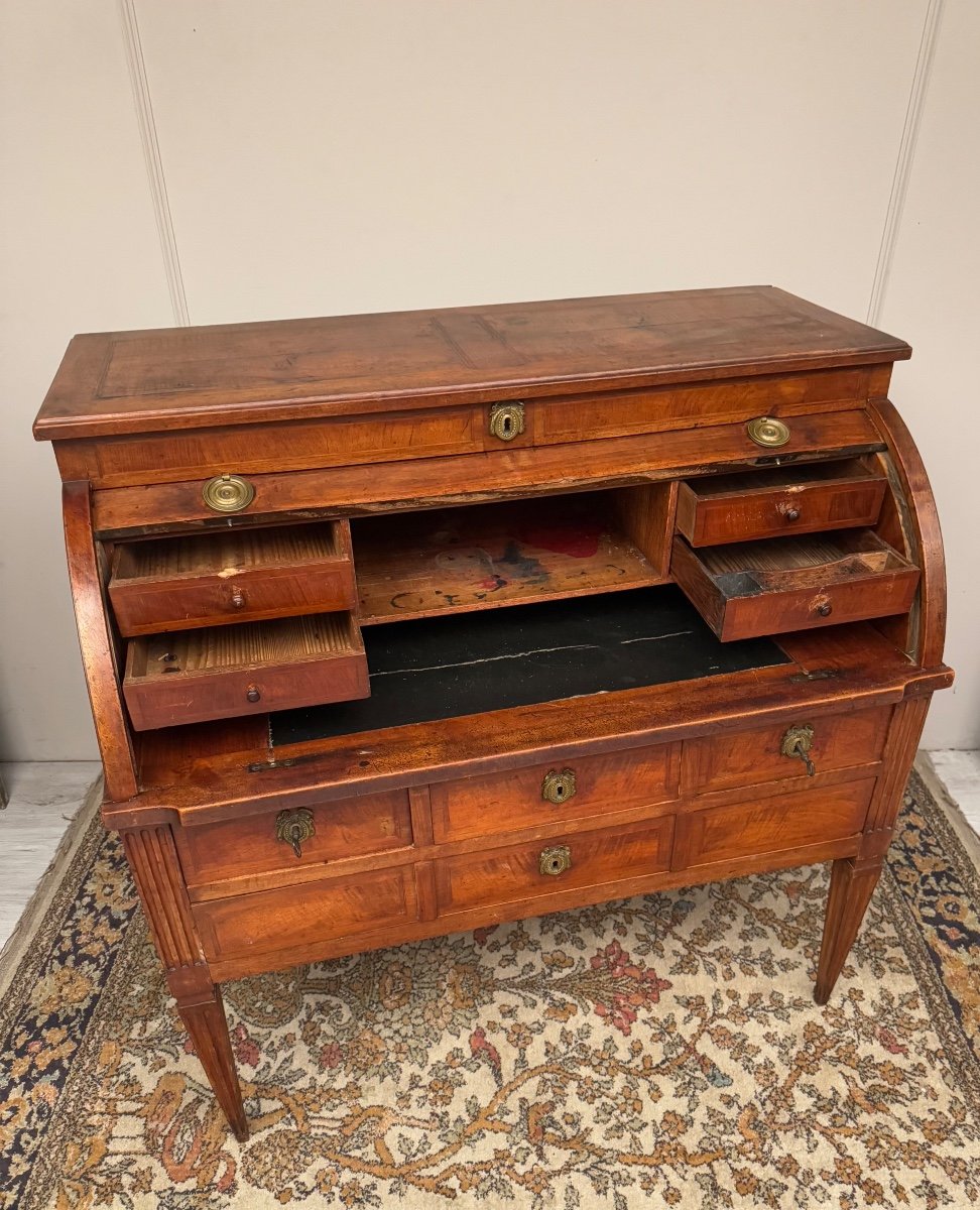 Louis XVI Period Walnut Cylinder Desk -photo-6